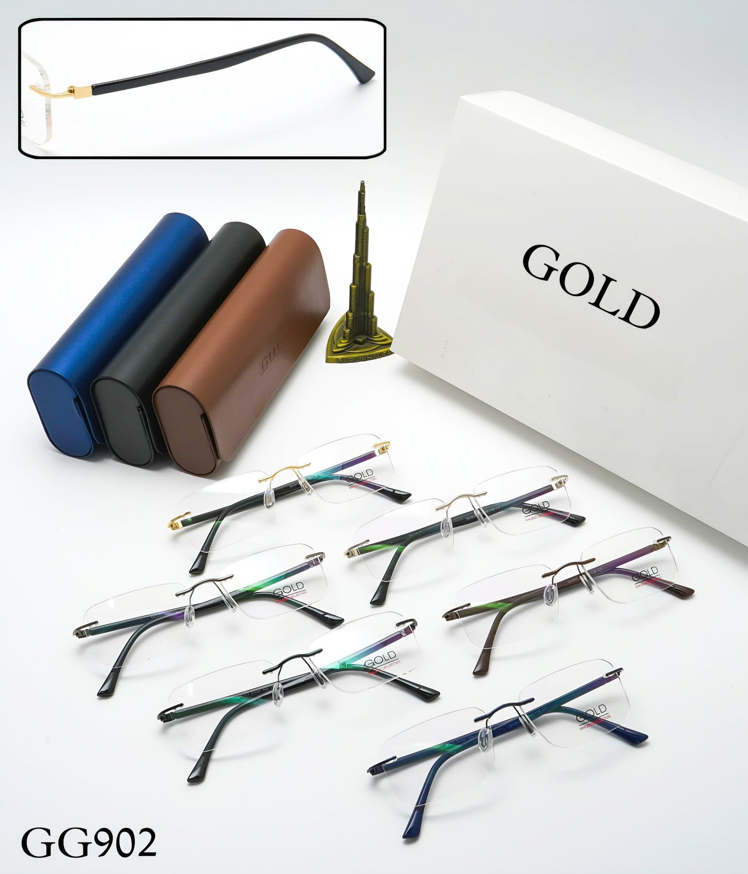Gold Rimless without spring